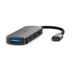 Nedis USB-jaotur 1x USB-C&trade; - 4x USB A, 4 pordiga, USB 3.2 Gen1, USB-toitega, 5 Gbps (CCGB64220GY01)