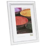 DEKNUDT S221H3 Wood Picture Frame 10x15 cm Black with White Passe-partout