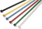 HellermannTyton LR55 Korduvkasutatav kaabliside, punane, 195x4,7 mm, PA66, 25 tk pakk