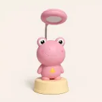 Kiddyz NL2 Space Froggy Kids Night Light Desk Lamp (20x10cm) with USB Power & Pencil Sharpener Pink