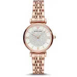 ARMANI naiste AR11244 Gianni T-Bar kvarts-analoogkell 32mm roosakuldse tooniga roostevaba teras