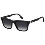 THE MARC JACOBS MARC846S807 Meeste ruudukujulised p&auml;ikeseprillid - must atsetaatraam, hallid pol&uuml;karbonaat l&auml;&auml;tsed, UV400 kaitse