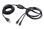 TRUST GXT 222 DUO Charge & Play kaabel 2m must, USB-A &ndash; Micro-USB, Xbox One kontrolleritele