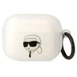 Karl Lagerfeld AirPods Pro &uuml;mbris, l&auml;bipaistev, Karl Lagerfeldi peakujundusega