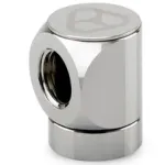 Thermal Grizzly DeltaMate Rotary 90&deg; Female-to-Female G1/4 Adapter Fitting, L&auml;ikiv Nikkel