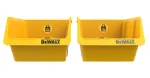 DEWALT DWST82813-1 TSTAK T&ouml;&ouml;riistade Hoiukarp Topeltpakend &ndash; 2x 14L Virnastatavad Plastmahutid, Must/Kollane