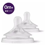 Philips Avent Natural Response lutid, aeglane vool, 0M+, 2-pakk, silikoon