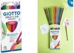 GIOTTO COLORS 3.0 ACQUARELL akvarellpliiatsid, 12 erinevat v&auml;rvi, kuusnurkne, 3,0 mm s&uuml;damik, pappkarp (F277100)