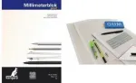 Kangaro millimeetripaberiplokk A3, 80 g/m&sup2;, 25 lehte, valge/oranž 1 mm ruudustik (K-5595)