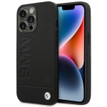 BMW BMHCP14XSLLBK Apple iPhone 14 Pro Max &uuml;mbris, Leather Stamp, must