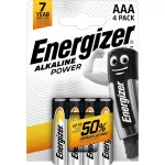 ENERGIZER PATAREI ALKALINE POWER AAA LR03 4 T&Uuml;KKI