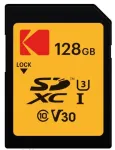 Kodak - Flash Memory Card - 128GB - UHS Class 3 / Class10 - 650x - SDXC UHS-I (EKMSD128GXC10HPRK)
