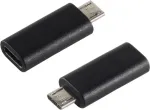 Kaabli soovahetaja S/CONN 14-05019 USB 2.0 MicroB USB 3.1 C Must
