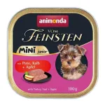 M&auml;rg koeratoit animonda Vom Feinsten Mini Junior &mdash; kalkun ja vasikaliha &otilde;unaga, 100 g