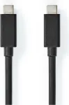 Nedis USB-kaabel | USB 3.2 Gen 2x2 | USB-C&trade; pistik - USB-C&trade; pistik | 100 W | 4K@60Hz | 20 Gbps | nikeldatud | 2.00 m | &Uuml;mmargune | PVC | Must | Karp