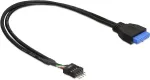 USB 3.0 19 kontaktiga USB 2.0 8 kontaktiga kaabel DeLOCK 83792 60cm must