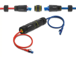 Pistikupesa adapter DELOCK RJ45 pesa RJ45 pesale M23 keermega Cat.6a/Cat.7 jaoks, IP68, must