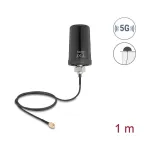 V&auml;line antenn DELOCK 81473 &mdash; 5G LTE, GNSS, Wi‑Fi 6, SMA-pistik, v&otilde;imendus 1,1&ndash;4,0 dBi, ringsuunaline