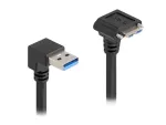 DeLOCK USB-kaabel USB Type-A-pistik 90&deg; allapoole Micro-B isasele 1 m must