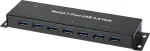 Renkforce 7-pordiline USB 3.0 jaotur, seinakinnitus, metallkorpus, must