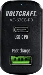 VOLTCRAFT VC-63CC-PD s&otilde;iduki USB-laadija V&auml;ljundvool (maks.) 3 A 2 x USB, USB-C&trade; pesa USB-toiteedastus (USB-PD) (VC-63CC-PD)