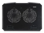 Hama 00126806 Black Metal s&uuml;learvuti jahutusalus, kallutatav, vaikne, 2 ventilaatorit, kuni 40 cm (15,6 tolli), must