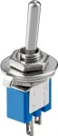 Wentronic Goobay Kippschalter Subminiatur, Blue - EIN-AUS, 2 Pins, blaues Enclosure (10013)