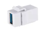 Keystone-moodul ShiverPeaks S/CONN 08-10042 Nurkne USB A Valge