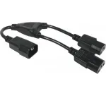 Hypertec 808430-HY toitekaabel Must 0,3 m C14 pistikupesa 2 x C13 pistikupesa