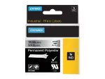 DYMO 19 mm RHINO p&uuml;siv pol&uuml;ester - must hallile - pol&uuml;ester - D1 - Belgia - karp (S0718200)