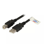 EFB Elektronik USB 2.0 A/B 3.0m USB-kaabel Must Isane/Isane