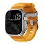 NOMAD Rocky Point Band &ndash; rihm Apple Watch 46mm/49mm jaoks FKM ja titaaniga (sol, naturaalne riistvara)