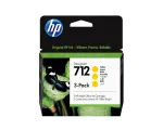 HP 712 3-pakk 29 ml kollane DesignJet tindikassett