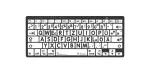 Logickeyboard Mac Bluetooth Braille Keyboard with Large Print Keys Black on White - 78 Keys