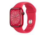 Apple Watch Series 8 (GPS) - (PRODUCT)RED - 41 mm - Punane alumiinium - Nutikell spordirihmaga - Fluorokumm - Punane - Tavaline rihma suurus - 32GB - Wi-Fi, Bluetooth - 32 g (MNP73FD/A)