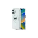 Karl Lagerfeld KLHMP16SHLSCHH iPhone 16 6,1 tolli valge k&otilde;va&uuml;mbris IML metallist Choupette pea MagSafe