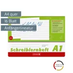 BRUNNEN Schreiblernheft A4q 16 Sheets Lined Without Margin - A1