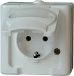 HEINRICH KOPP Schuko pistikupesa 1-kohaline pinnale paigaldatav niiskuskindel IP44 arktikvalge 16A 250V (103302007)