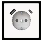 Busch-Jaeger SCHUKO / USB-A+C Pistikupesa Safety+ 20 EUCB2USBAC-44G Studio White