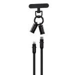 Devia 2-in-1 USB-C to Lightning kaabel rihmaga 1,2m 27W Must
