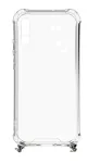 Evelatus Samsung Galaxy A70 Silicone Transparent with Necklace TPU Strap Gold