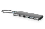 DIGITUS DA-70922 USB-C dokkimisjaam, 9-porti, 2x HDMI, USB, RJ45