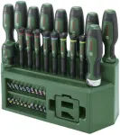 BOSCH Segatud kruvikeerajate komplekt 39-osaline alusega, roheline/must