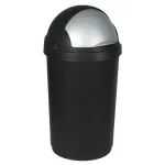 CURVER Bullet 50L must/hõbedane prügikast