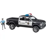 M&auml;ngupolitseipikap BRUDER RAM 2500 Police 02505 &ndash; m&otilde;&otilde;tkavas mudel, m&auml;ngus&otilde;iduk