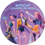 PROCOS K-Pop Demon Hunters pabervtaldrikud 23cm 8-pakk (98638)
