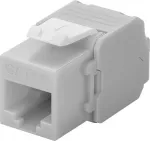Wentronic Goobay CAT 6a Keystone RJ45 pesa, varjestamata, 500 MHz, helehall-valge (90693)
