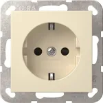 GIRA 445301 SCHUKO pistikupesa luugiga, System 55, kreemjas