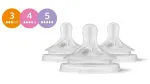 Philips Avent Natural Response silikoonist lutid beebipudelile (3 pakk, Flow 3, 1+ kuud)