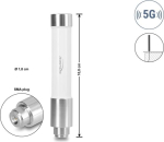 Delock 5G 3700 - 4200 MHz antenn, SMA-pistik, 3 dBi, ringsuunaline, j&auml;ik, v&auml;litingimustesse, valge, 10 cm